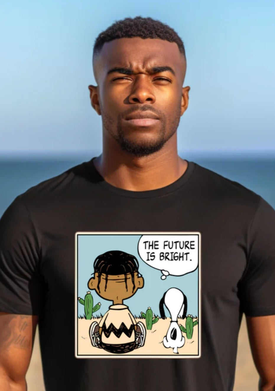 The Future Is Bright Black Heritage T-shirt